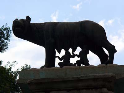 Romulus a Remus s macechou