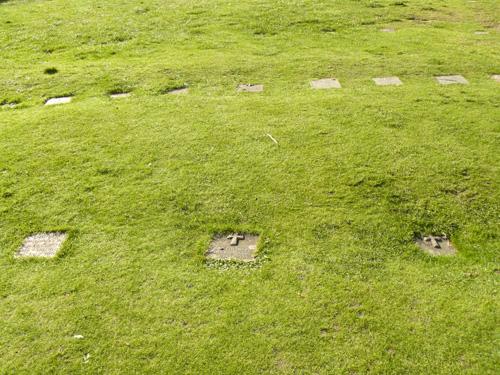 Salisbury - tombs in courtyard of cathedral