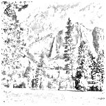 Národní park s mnoha vodopády (Yosemitská kaskáda má celkovou výšku 739m), vysokými skalami a nedotčenou přírodou
