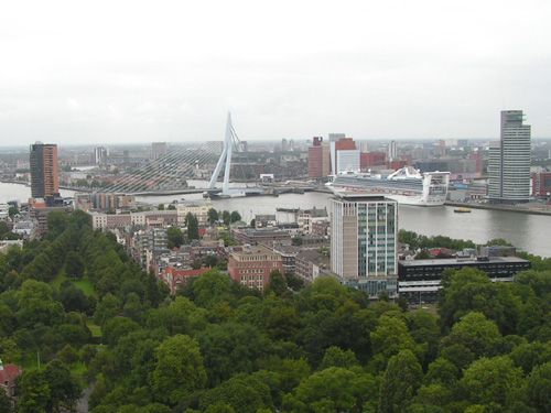 Rotterdam - výhled z věže Euromast