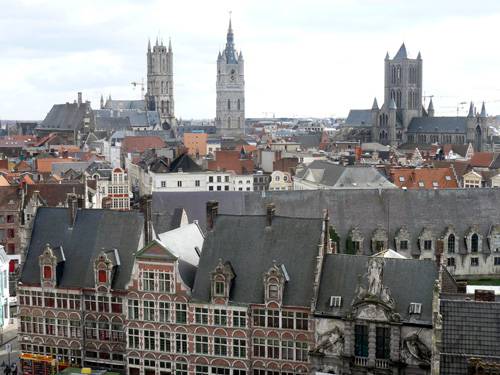 Ghent - pohled z věže Bellfort